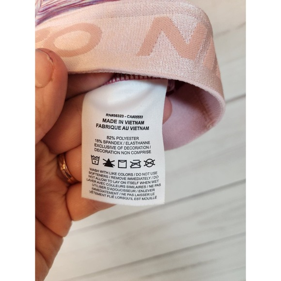 Nike‎ Pro Dri Fit Women's High Neck Sleeveless Crop Top Pink Purple Size M - Picture 4 of 6